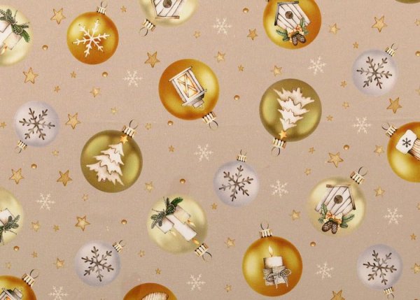 christmas baubles sandy christmas fabric cotton poplin